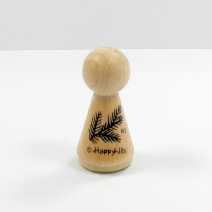 Figurenkegelstempel Tannenzweig 2,3 cm Weihnachten Happyhills Stempel