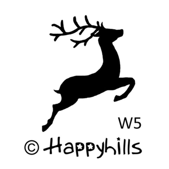 Figurenkegelstempel Rentier 2,3 cm Weihnachten Happyhills Stempel