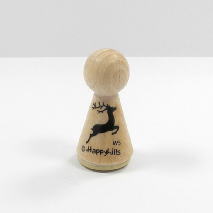 Figurenkegelstempel Rentier 2,3 cm Weihnachten Happyhills Stempel
