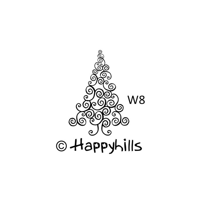 Figurenkegelstempel Tannenbaum Kringel 2,3 cm Weihnachten Happyhills Stempel