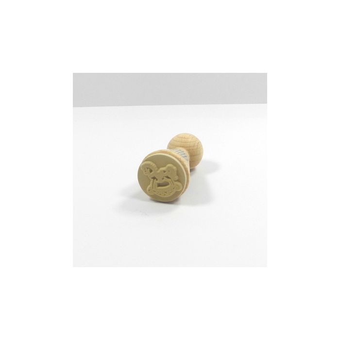Figurenkegelstempel Schaukelpferd 2,3 cm Weihnachten, Bild 3 von 3