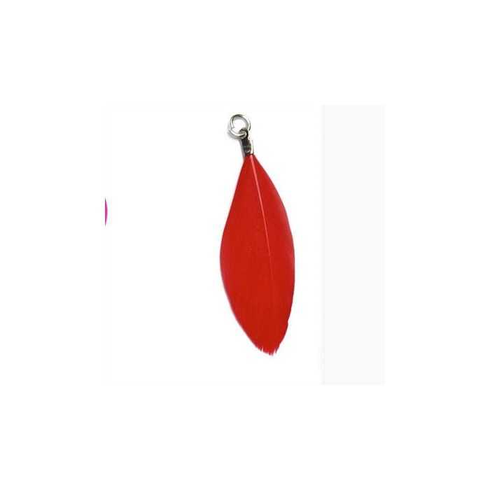 Federn als Anhänger rot uni 0053-01241 4016490835615  