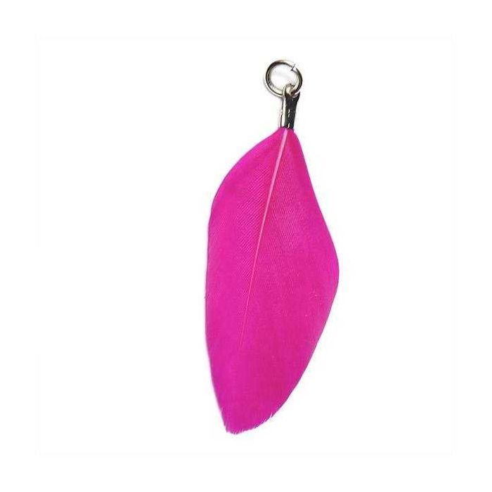 Federn als Anhänger fuchsia uni 7 St 0053-01537 4016490835721  