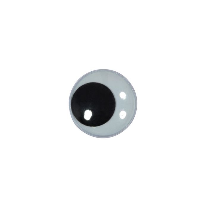 Wackelauge weiß-schwarz 20 mm 6 Stück