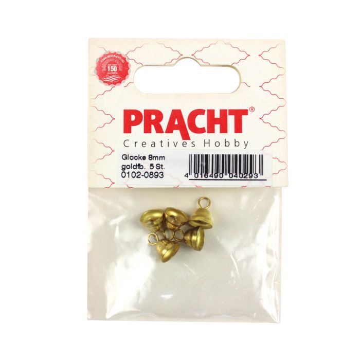 Glocke vermessingt goldfb. 8 mm 0102-08935 4016490040293  
