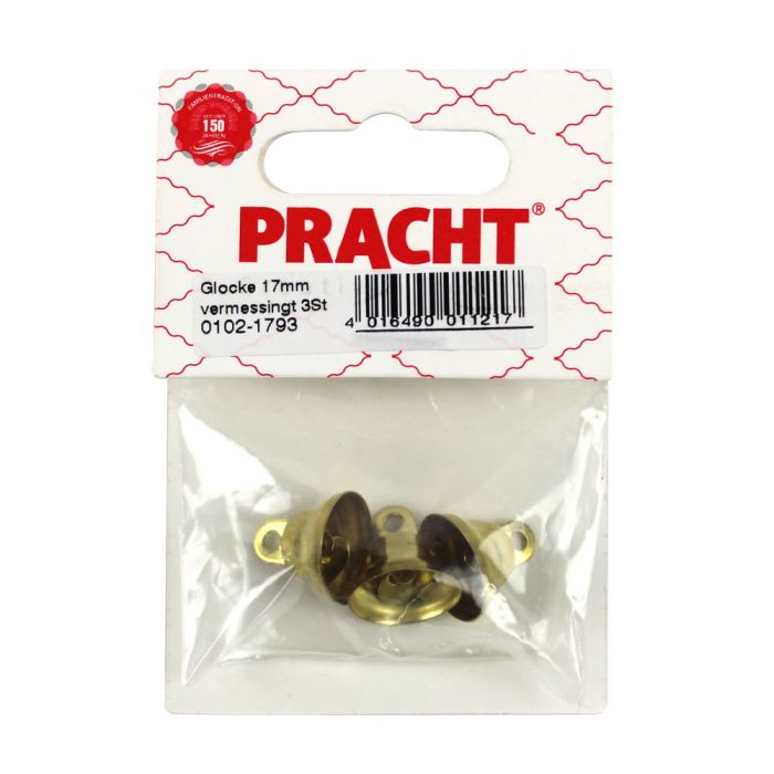 Glocke vermessingt goldfb. 17 mm 0102-17935 4016490011217  