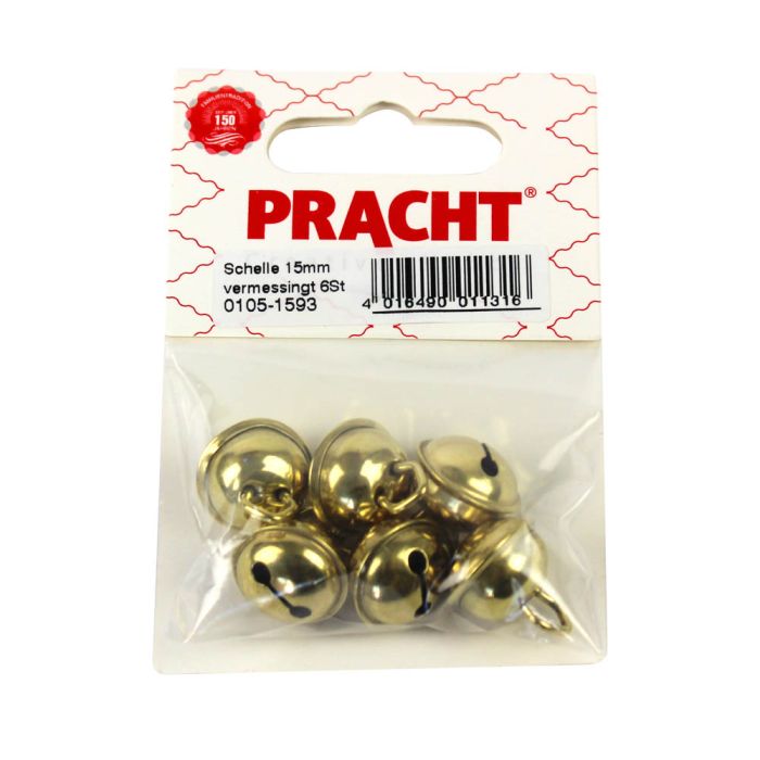 Schelle vermessingt goldfb. 15 mm 0105-15935 4016490011316  