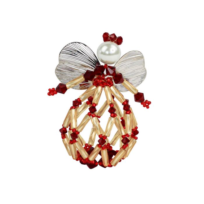 Bastelset Ballonengel rot goldfarben ca. 6,5 cm, Bild 2 von 2
