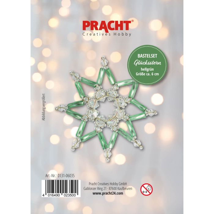 Bastelset Glücksstern h'grün ca.6 cm 0131-06035 4016490023500  