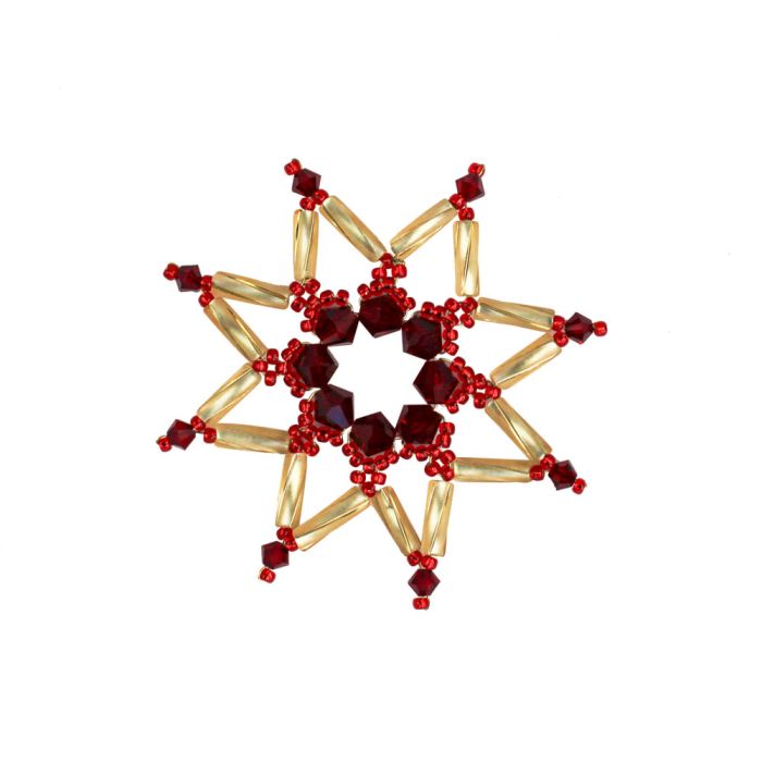 Bastelset Glücksstern rot goldfb. ca.6 cm 0131-06235 4016490023524  