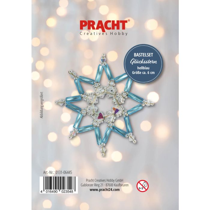 Bastelset Glücksstern h'blau ca.6 cm 0131-06445 4016490023548  