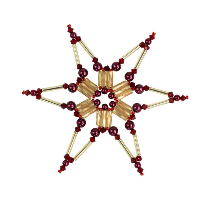 Bastelset Strahlenstern rot goldfb. ca. 11 cm, Bild 2 von 2