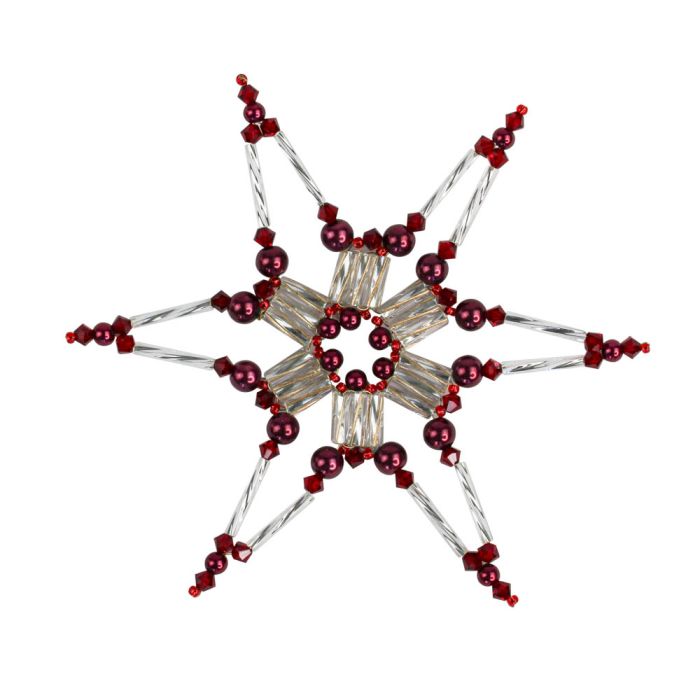 Bastelset Strahlenstern rot kristall ca. 11 cm, Bild 2 von 2