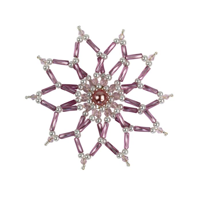 Bastelset Blütenstern rosa ca. 8,5 cm, Bild 2 von 2