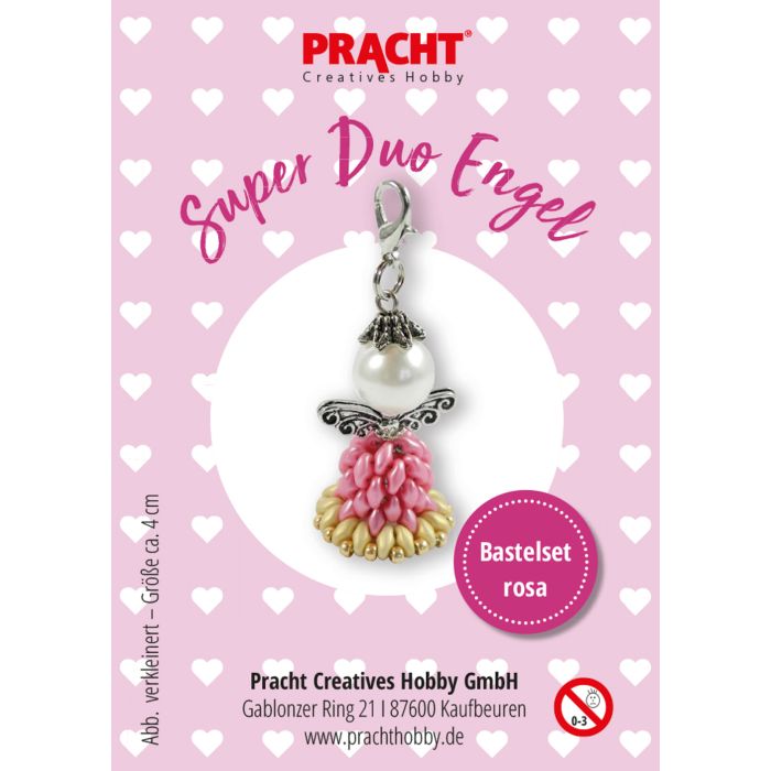 Bastelset Super Duo Engel rosa ca. 4 cm, Bild 1 von 3