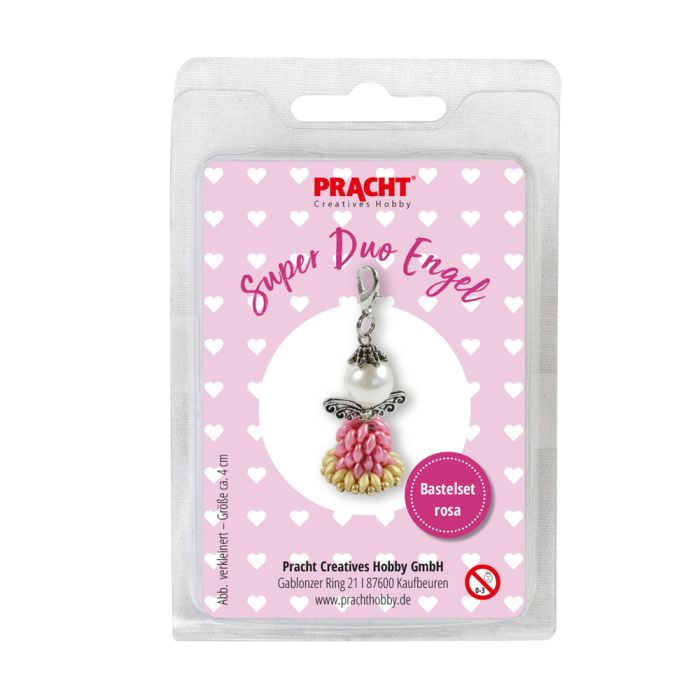Bastelset Super Duo Engel rosa ca. 4 cm, Bild 3 von 3