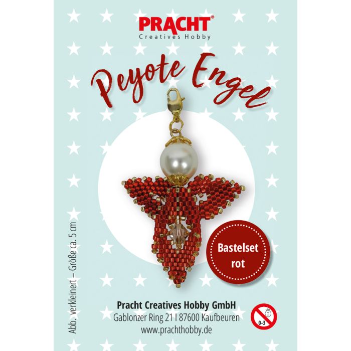Bastelset Peyote Engel rot goldfb. ca.5 cm 1 Set 0138-05235 4016490686194  