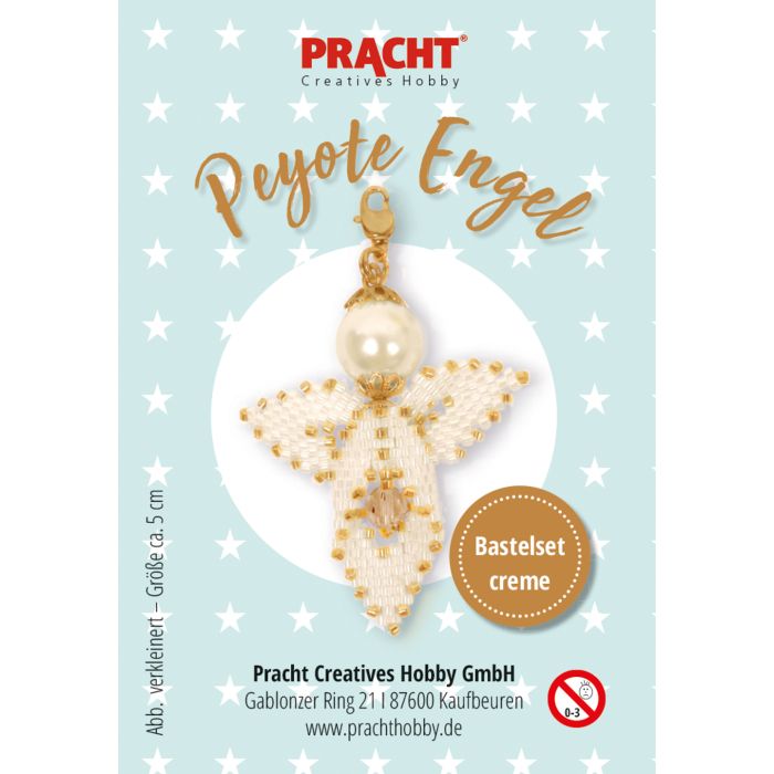 Bastelset Peyote Engel creme goldfb. ca.5 cm 1 Set 0138-05545 4016490647966  