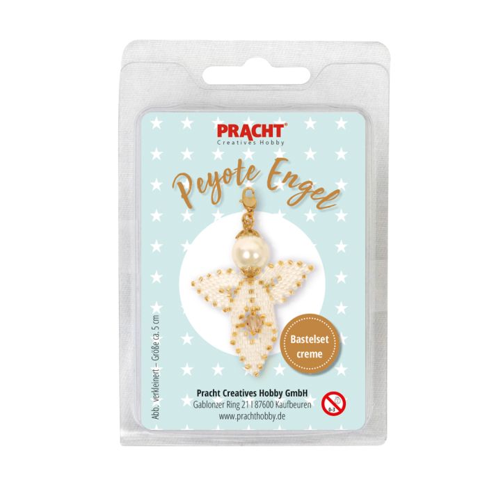 Bastelset Peyote Engel creme goldfb. ca.5 cm 1 Set 0138-05545 4016490647966  