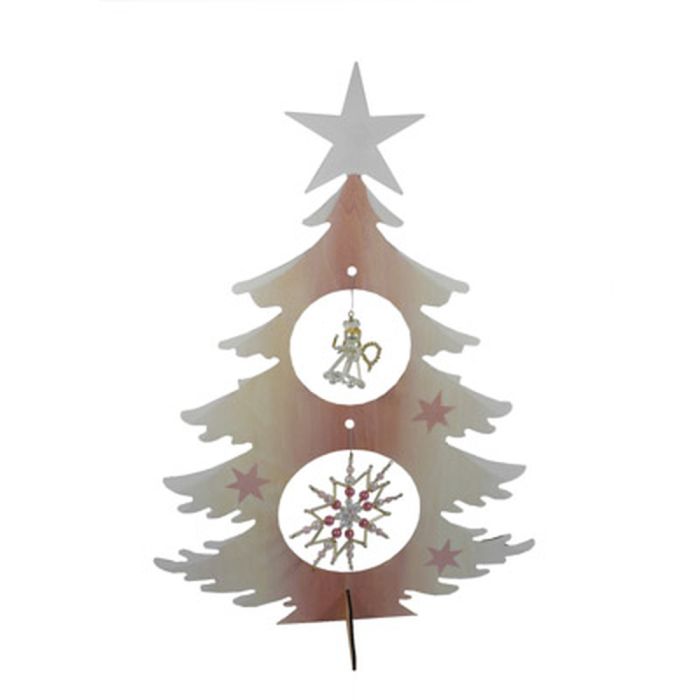 Bastelset Weihnachtsbaum rosa goldfb. 43x34 cm