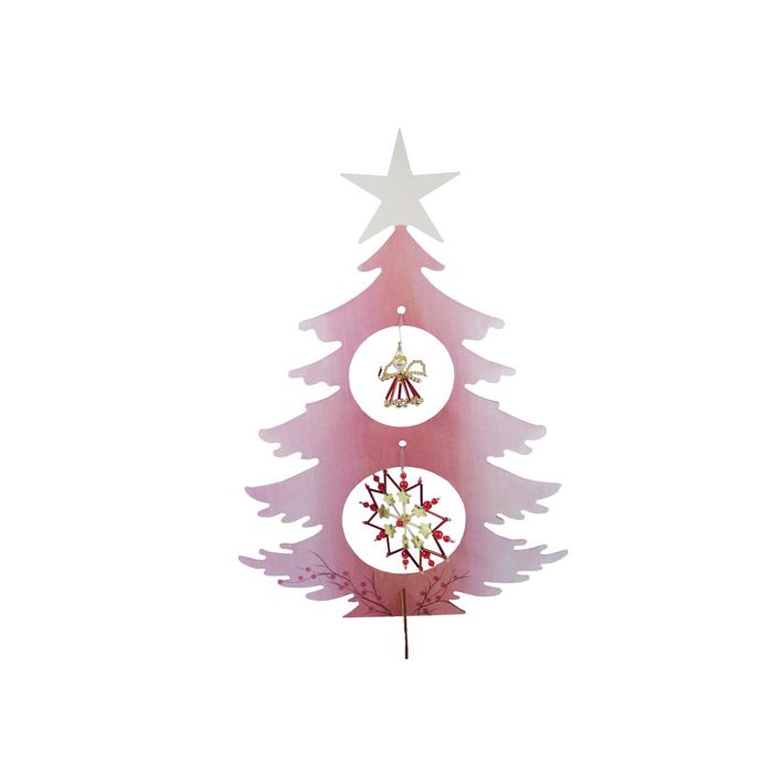 Bastelset Weihnachtsbaum rot goldfb. 43x34 cm