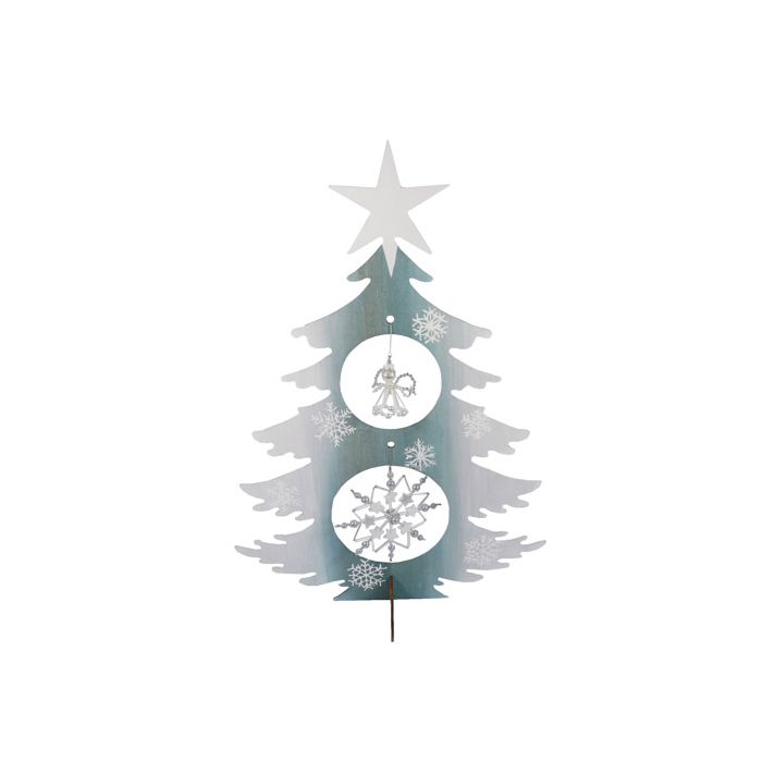Bastelset Weihnachtsbaum grau silberfb. 43x34 cm