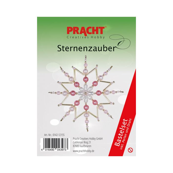 Bastelset Sternenzauber rosa goldfb. 12 cm 0142-12155 4016490043973  