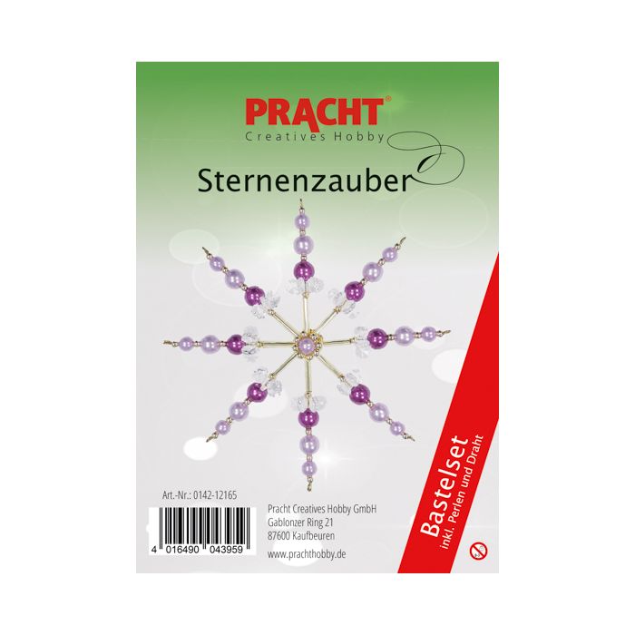 Bastelset Sternenzauber lila goldfb. 12 cm 0142-12165 4016490043959  