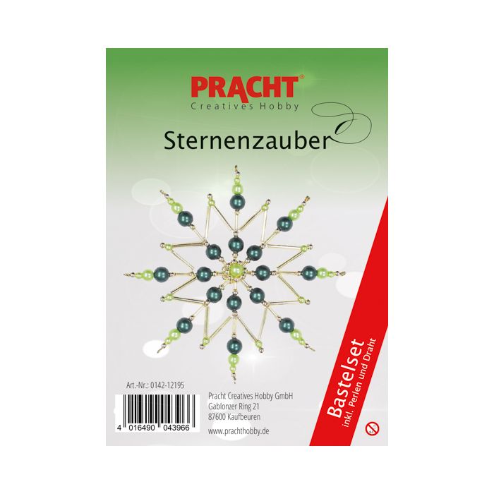 Bastelset Sternenzauber grün goldfb. 12 cm 0142-12195 4016490043966  