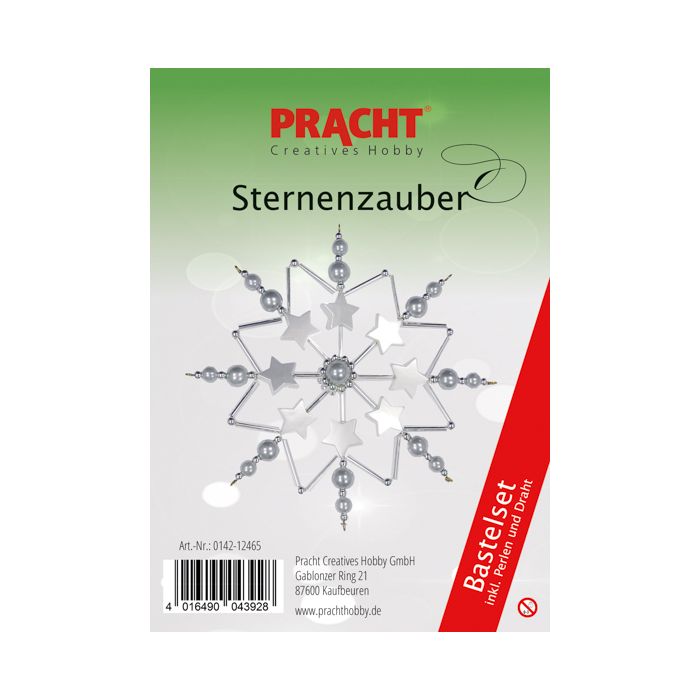 Bastelset Sternenzauber grau silberfb. 12 cm, Bild 1 von 2