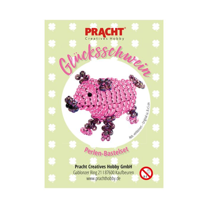 Bastelset Glücksschwein rosa 8x5 cm Glücksschwein, Bild 1 von 2