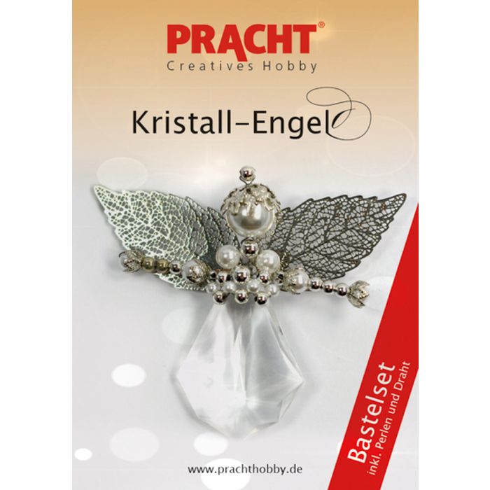 Bastelset Kristallengel weiß wachs-platinfb. 6x5,5 cm 1 Set 0163-06315 4016490837237  