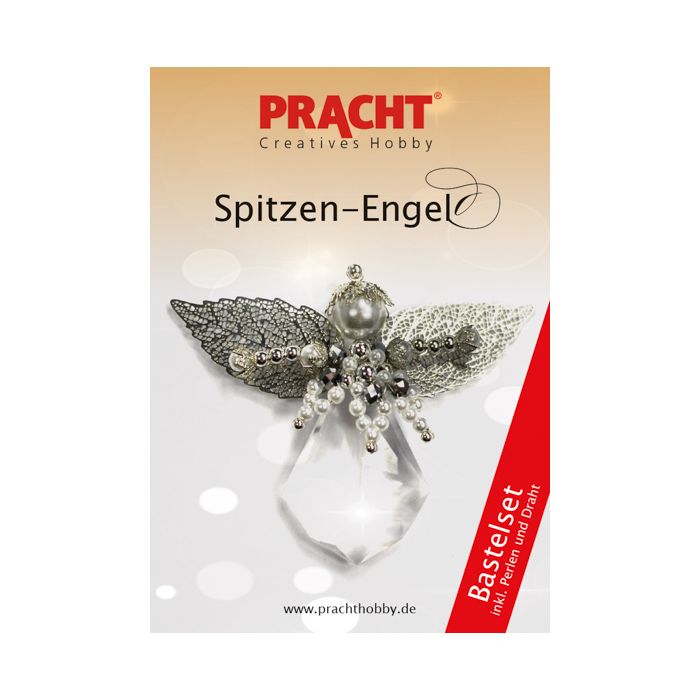 Bastelset Spitzenengel weiß wachs-platinfb. 6x5,5 cm 0164-06315 4016490837206  