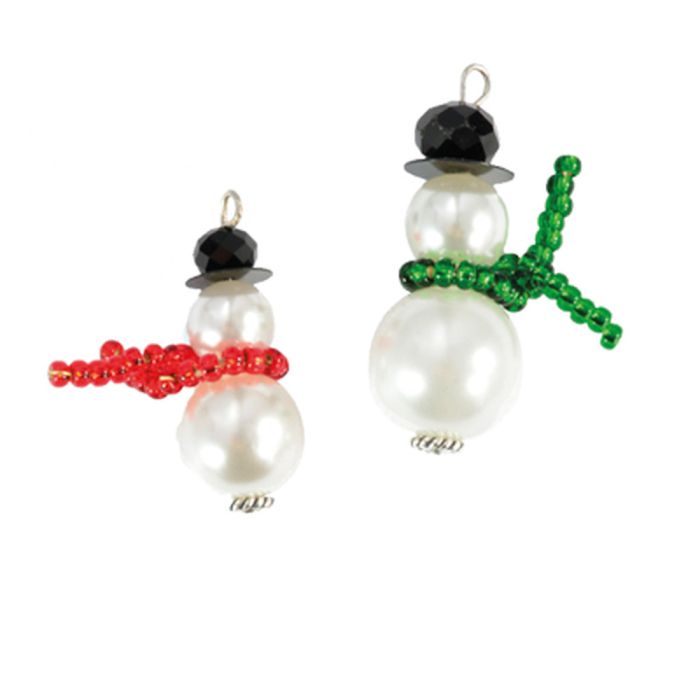 Bastelset Schneemänner Frosty weiß ca.3+3,5 cm 0177-315 4016490760665  