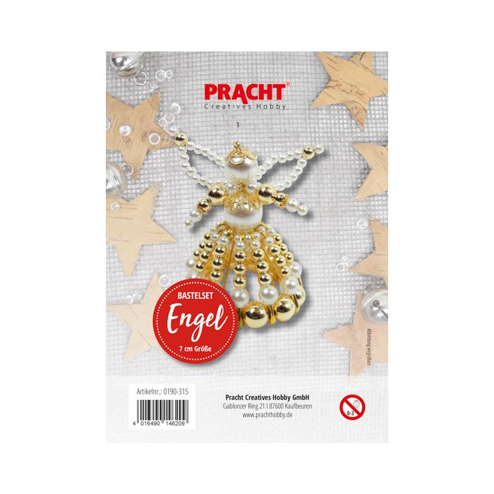 Bastelset Engel weiß-goldfb. ca.7 cm 1 Set 0190-315 4016490146209  