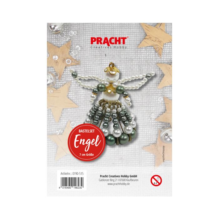 Bastelset Engel grün-goldfb. ca.7 cm 1 Set 0190-515 4016490146230  