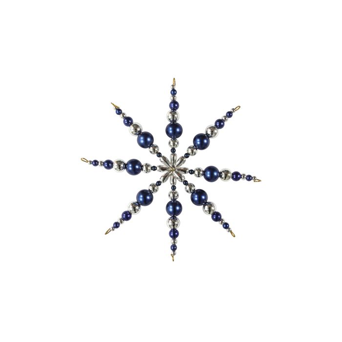 Bastelset Drahtstern blau-silberfb. ca. 12 cm, Bild 2 von 2