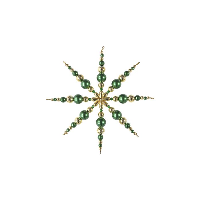 Bastelset Drahtstern grün-goldfb. ca. 12 cm, Bild 2 von 2