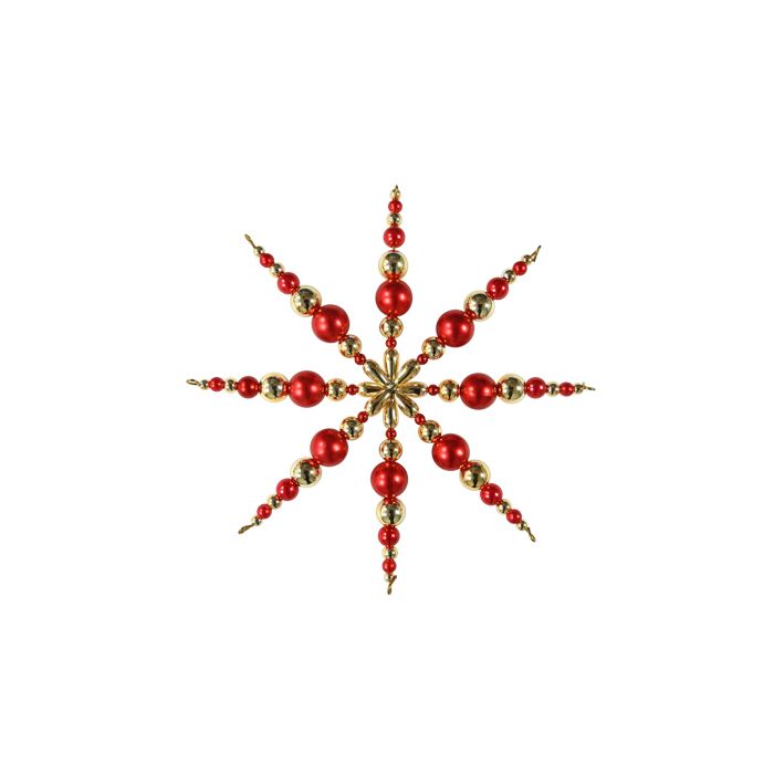 Bastelset Drahtstern rot-goldfb. ca.12 cm 1 Set 0191-525 4016490146292  