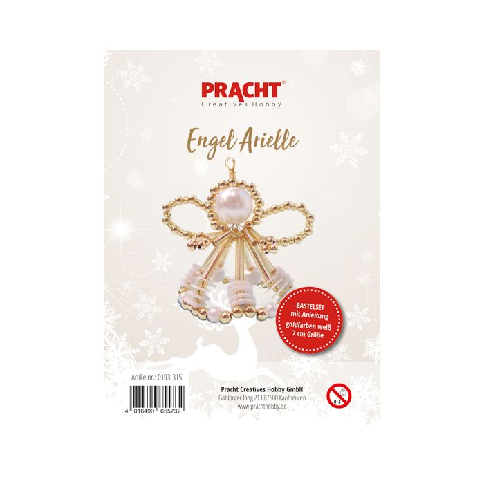 Engelset mit Pailletten goldfb.-weiß ca.7 cm 0193-315 4016490655732  