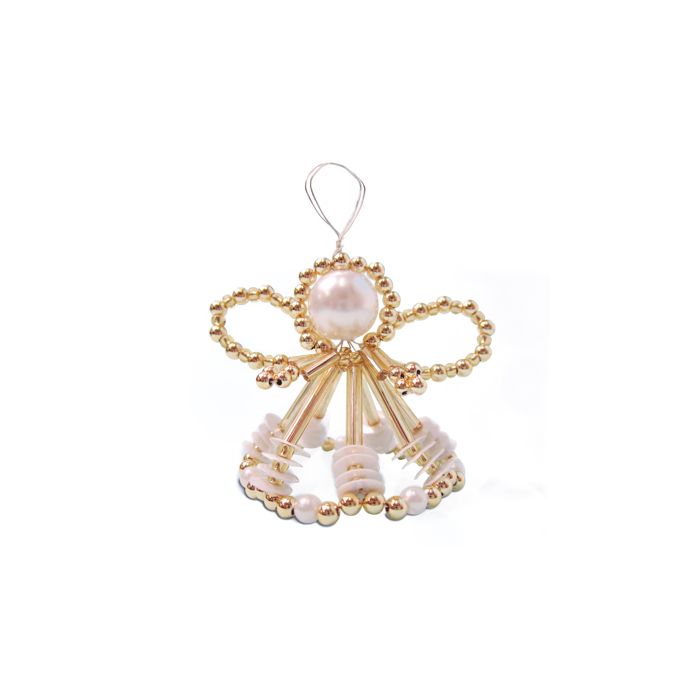 Engelset mit Pailletten goldfb.-weiß ca.7 cm 0193-315 4016490655732  