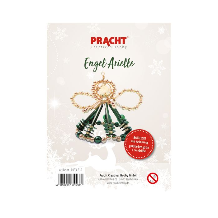 Engelset mit Pailletten goldfb.-grün ca. 7 cm
