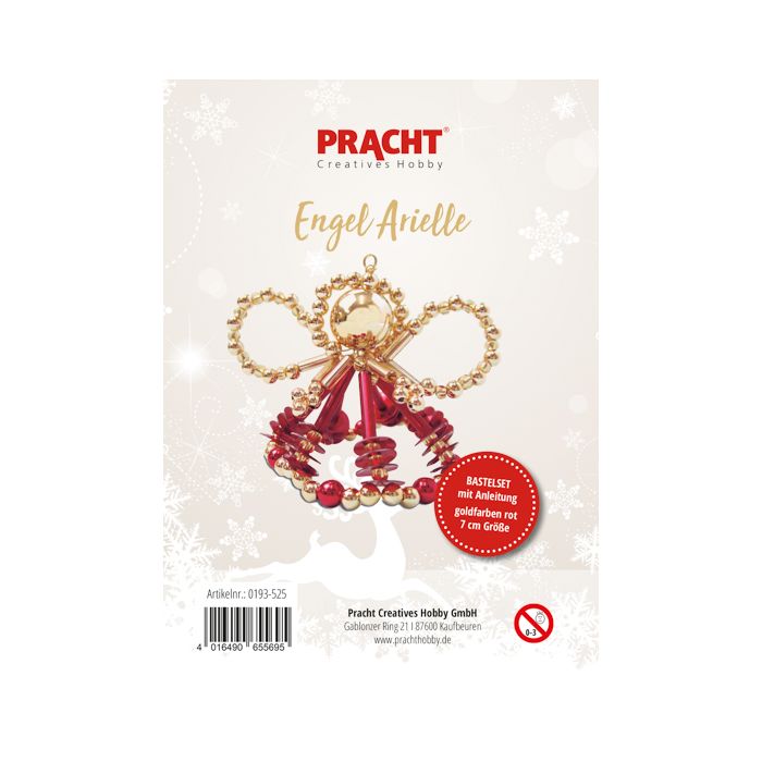 Engelset mit Pailletten goldfb.-rot ca. 7 cm, Bild 1 von 2