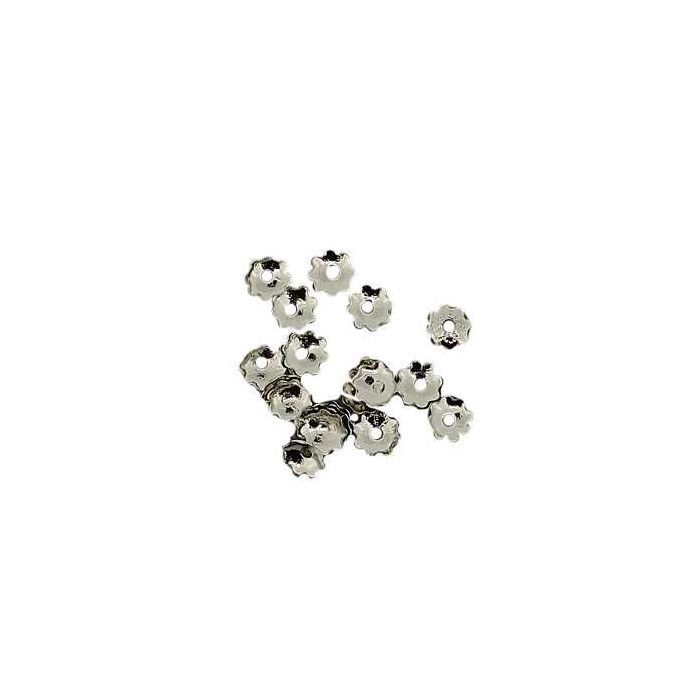 Perlkappen platinfarben 4 mm