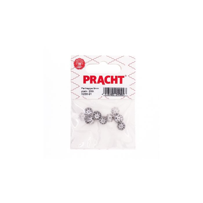 Perlkappen platinfb. 9 mm 20 St 0268-91 4016490040927  
