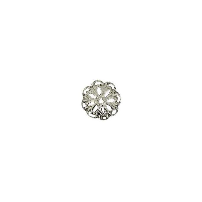 Perlkappen platinfarben 12 mm