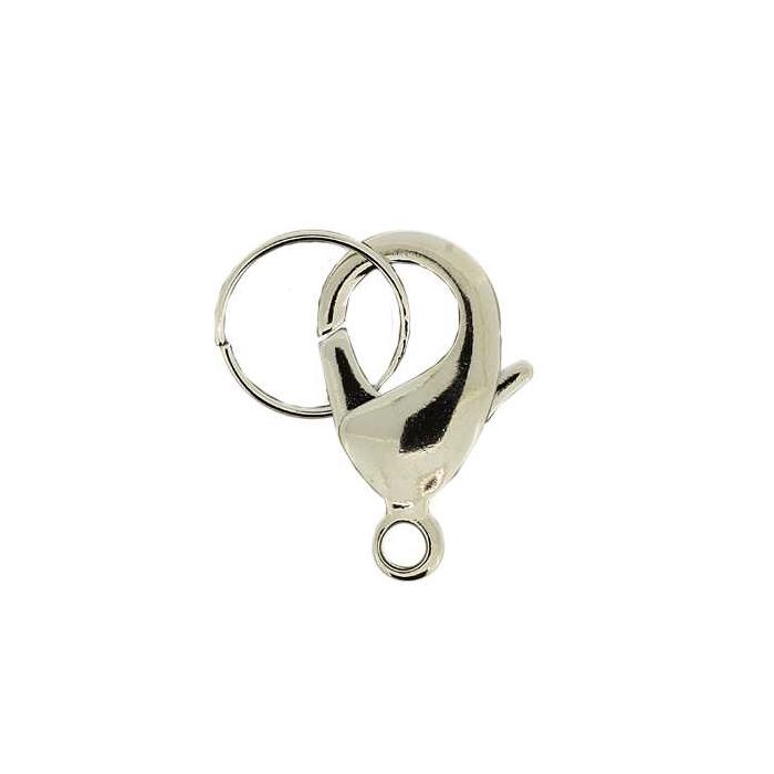 Karabiner mit Zwischenring platinfb. 27 mm