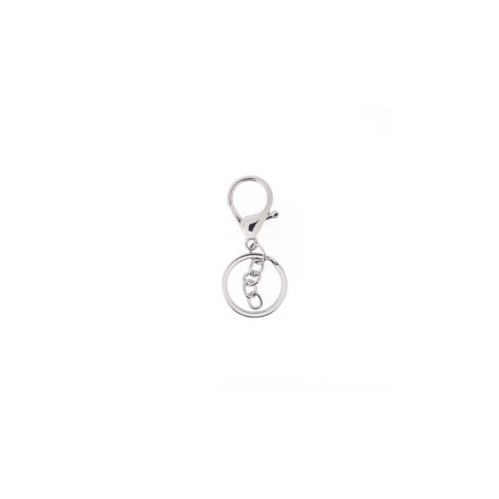 Schlüsselanhänger rund mit Kette und Karabiner platinfb. 21x35 mm 1 St 0472-35917 4016490764908  
