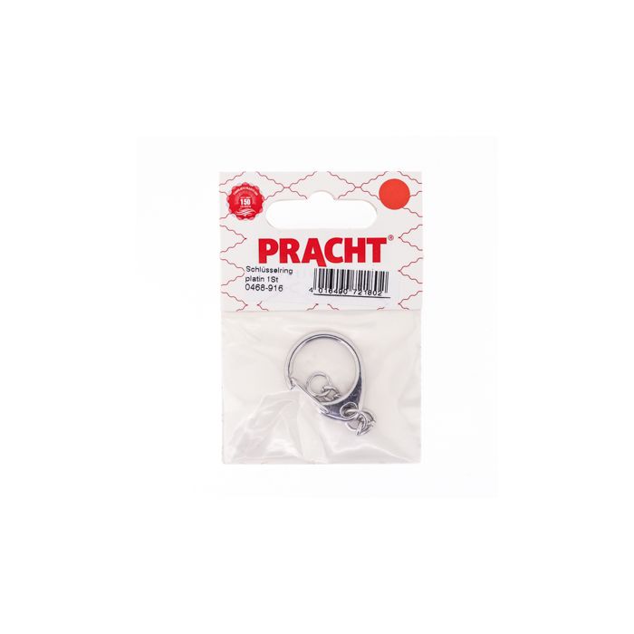 Schlüsselanhänger rund mit Kette und Karabiner platinfb. 21x35 mm 1 St 0472-35917 4016490764908  