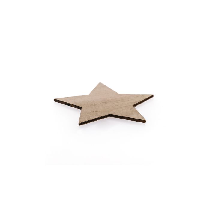 Holzstern Stern natur 9 cm 6 St 0608-09545 4016490907831  